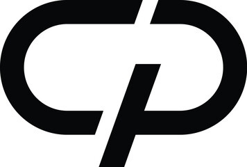 Alphabet letters Initials Monogram logo CP, PC, C and P