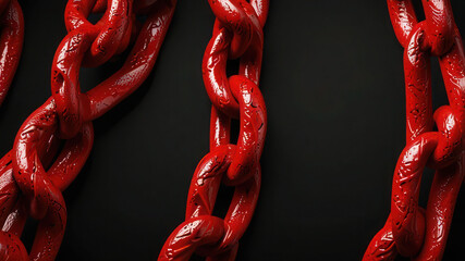 texture of a red chain on a black background