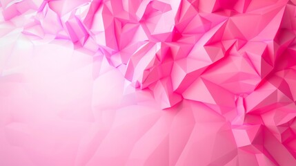 Fototapeta premium Abstract Pink Polygonal Texture: A 3D Rendered Geometric Background