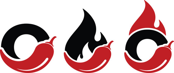 red hot chili with hot flaming fire illustration, perfect for companies or brands that deal with spicy food