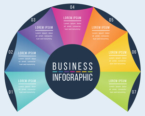 Infographic design 7 options business information