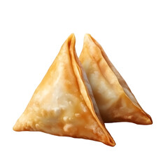Freshly Fried Samosa Delicious Crispy Samosa, Isolated on Transparent Background