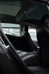 the inside of the car interior