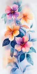 Obraz premium Watercolor Floral Bouquet - Vibrant Colors and Delicate Details
