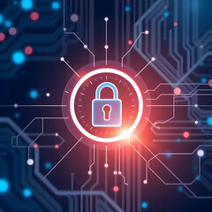 Secure technology background abstract design