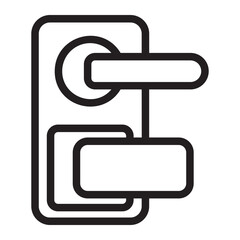 smart door line icon