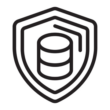 data protection line icon