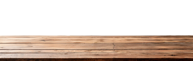 Fototapeta premium isolated wooden rustic empty tabletop