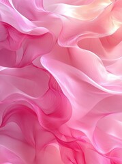 Obraz premium Pink fabric, flowing, textured, ombre, studio, background blur, design