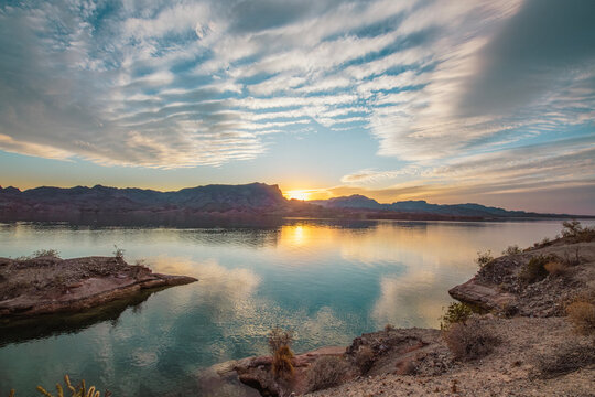 Sunset at Lake Havasu - Powered by Adobe