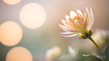 Fototapeta premium Delicate Flower Bloom Light Bokeh