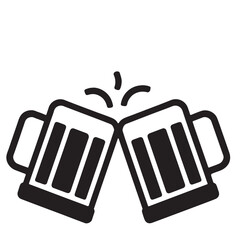 Cheers Beer Mug Toast Graphic Design Icon