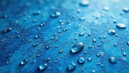 Water droplets on blue travertine marble surface, blue, reflection, surface