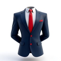 Business Suit with Red Tie