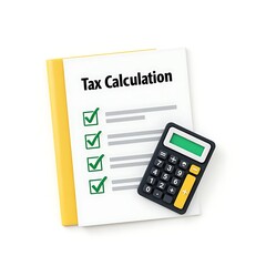 Tax Calculation with Documents and Calculator