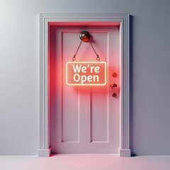 sign for business open shop