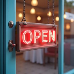 sign for business open shop