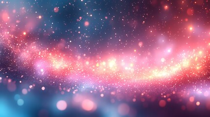 Sparkling cosmic nebula, vibrant colors, glowing dust, galaxy background, ideal for science fiction or fantasy design