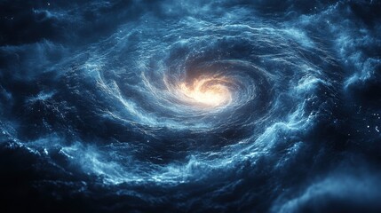 Majestic cosmic whirlpool illuminating the night sky with vibrant colors and celestial wonder