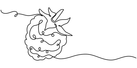 Raspberry one line drawing. Continuous outline of Raspberry fruit. Vector illustration healthy food concept, Single one line drawing fruits concept. Continuous line draw design graphic vector pro.