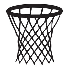 Basketball Hoop Silhouette Vector Illustration