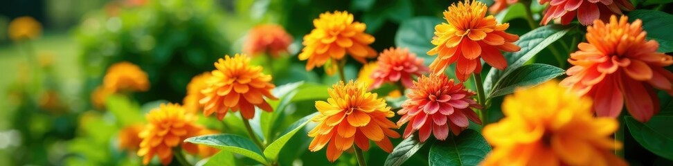 Clusters of showy, fragrant flowers in a sunny garden bed, lush foliage, asclepias speciosa
