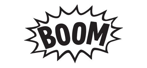 Classic Comic Book Boom Silhouette Illustration © Creative Image  