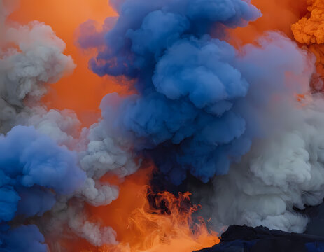 Fiery Blue Smoke