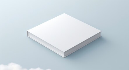 Clean and Modern Floating Book Cover Mockup with Blank White Design for Business or Illustration