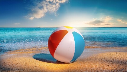 beach ball in the pool