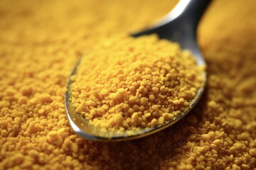 Closeup of Ground Mustard: Perfect for Adding Flavor to Your Healthy Breakfast and Snack Meals