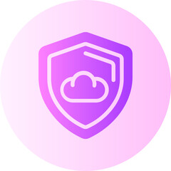 cloud secure gradient icon