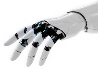 Robotic hand png on transparent background