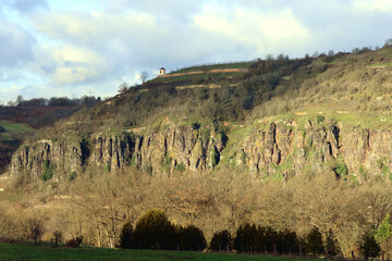Der Kafels bei Norheim an der Nahe in der Nähe von Bad Münster am Stein-Ebernburg in der Nähe...
