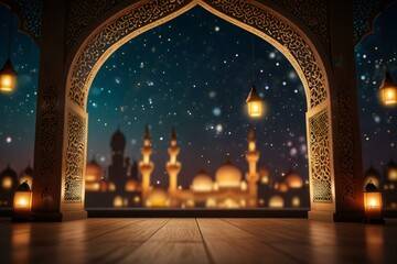 mosque in night