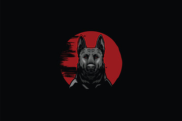 German Shepard dog vector image