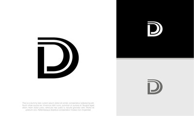 Initials D logo design. Initial Letter Logo.	
