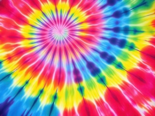 A colorful tie dye design with a spiral