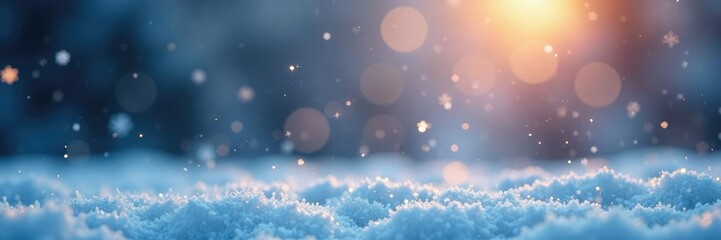Naklejka premium Frosty air is filled with the sound of sparkling snowflakes falling, cold, fall, wintery