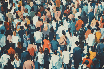 silhouettes of people in the crowd