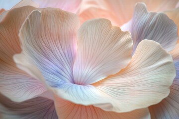 Soft Pastel Flower Petals with Delicate Veins and Textured Surface