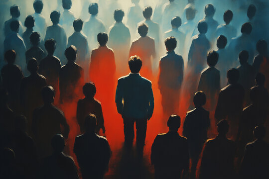 Diversity of people shown as shadows