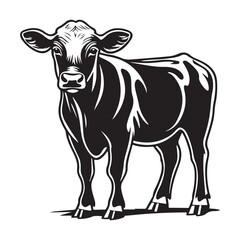 Stylized Cow Vector: Ideal for Dairy Logos