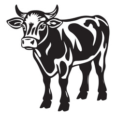 Stylized Cow Vector: Ideal for Dairy Logos