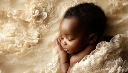 Fototapeta premium Precious Moments: A Newborn's Peaceful Slumber