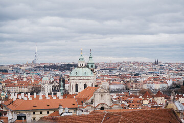Fototapeta premium view of the historic European town