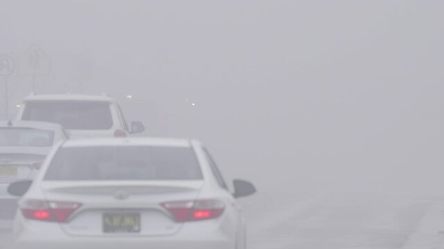 Traffic During Heavy Fog Albuquerque, NM