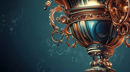 Fototapeta premium Ornate Golden Trophy: A Celebration of Achievement