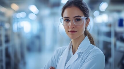 Fototapeta premium A woman doctor smiling standing in her clinic.