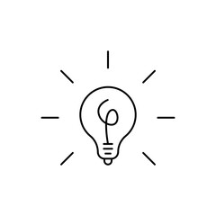 Standard Bulb Outline Icon, showing general shape and details.